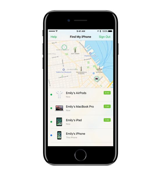 iOS 10.3系统支持查找Airpods